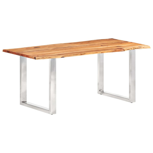Rustika Rowe - Dining Table with Live Edges Solid Acacia Wood 200 cm 3.8 cm