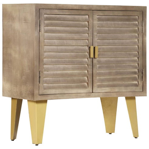 Rustika Rowe - Sideboard 80x35x80 cm Solid Mango Wood and Cast Iron