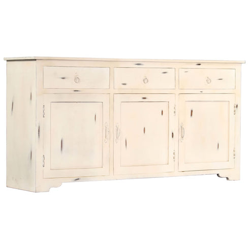 Rustika Rowe - Sideboard White 160x40x80 cm Solid Mango Wood