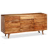 Swen Studio - Sideboard Solid Wood with Carved Doors 160x40x75 cm