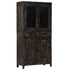 Rustika Rowe - Highboard Black 90x40x180 cm Solid Mango Wood