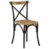 Swen Studio - Cross Chairs 6 pcs Black Solid Mango Wood