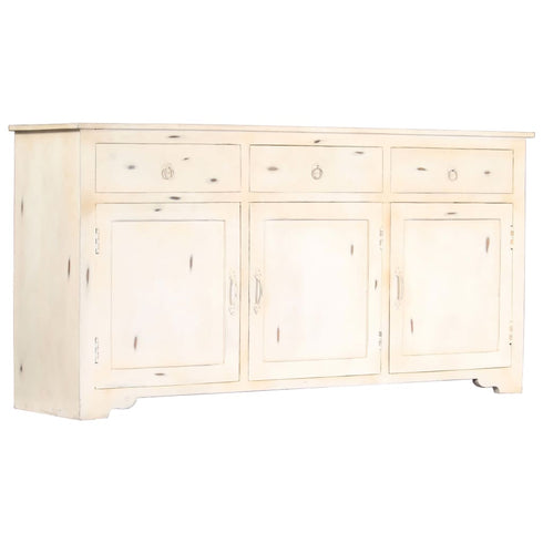 Rustika Rowe - Sideboard White 160x40x80 cm Solid Mango Wood
