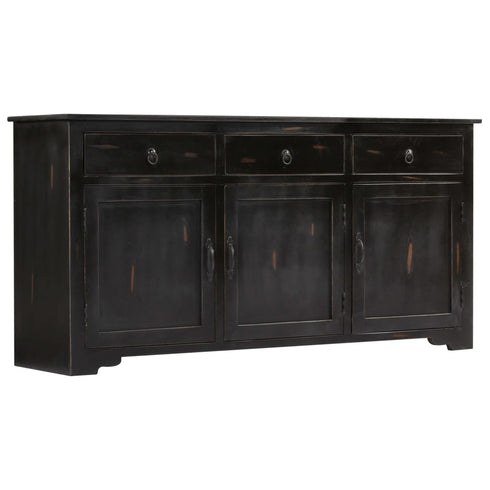 Rustika Rowe - Sideboard Black 160x40x80 cm Solid Mango Wood