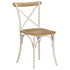Swen Studio - Cross Chairs 6 pcs White Solid Mango Wood