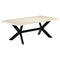 Rustika Rowe - Dining Table White 200x100x75 cm Solid Mango Wood