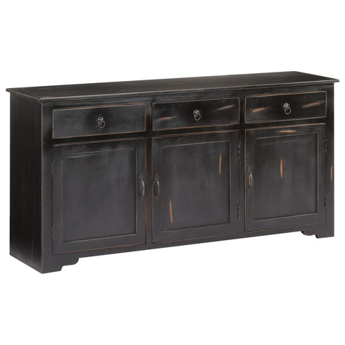 Rustika Rowe - Sideboard Black 160x40x80 cm Solid Mango Wood