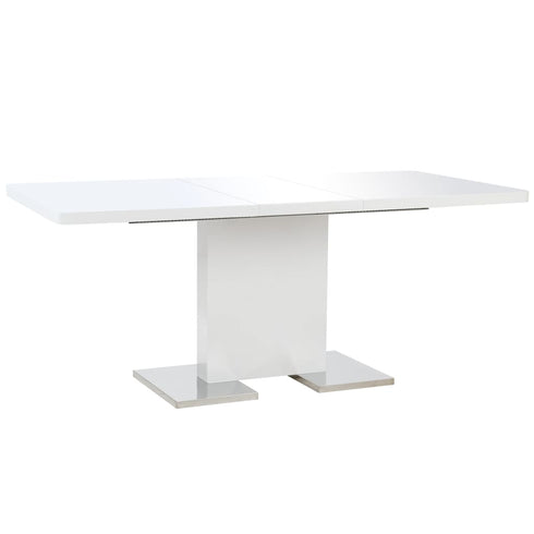 Swen Studio - Extendable Dining Table High Gloss White 180x90x76 cm MDF