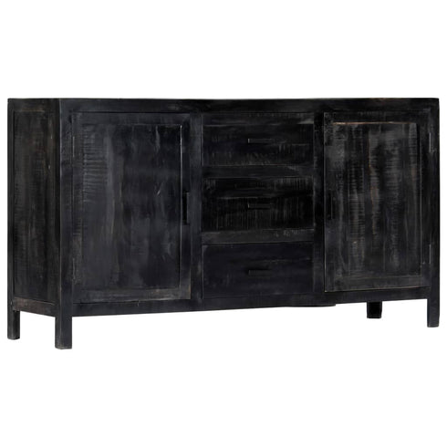 Rustika Rowe - Sideboard Black 147x40x80 cm Solid Mango Wood