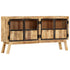 Rustika Rowe - Sideboard Brown and Black 160x30x80 cm Solid Rough Mango Wood