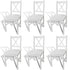 Maison Madeleine - Dining Chairs 6 pcs White Pinewood