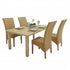 Swen Studio - Dining Chairs 4 pcs Brown Natural Rattan