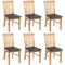 Swen Studio - Dining Chairs 6 pcs Solid Oak Wood and Faux Leather