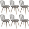 Swen Studio - Dining Chairs 6 pcs Brown Natural Rattan