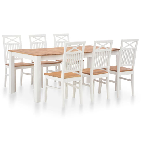 Maison Madeleine - 7 Piece Dining Set Solid Oak Wood