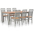 Maison Madeleine - 7 Piece Dining Set Solid Oak Wood