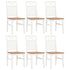 Maison Madeleine - Dining Chairs 6 pcs White Solid Oak Wood