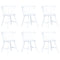 Maison Madeleine - Dining Chairs 6 pcs White Solid Rubber Wood