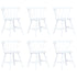 Maison Madeleine - Dining Chairs 6 pcs White Solid Rubber Wood