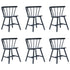 Maison Madeleine - Dining Chairs 6 pcs Black Solid Rubber Wood