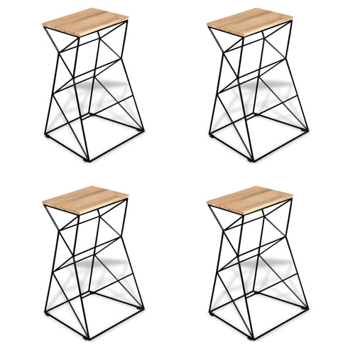 Swen Studio - Bar Stools 4 pcs Solid Mango Wood