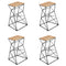 Swen Studio - Bar Stools 4 pcs Solid Mango Wood
