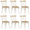 Swen Studio - Cross Chairs 6 pcs White Solid Mango Wood