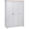 Maison Madeleine - 3Door Wardrobe White 118x50x171.5 cm Pine Panama Range