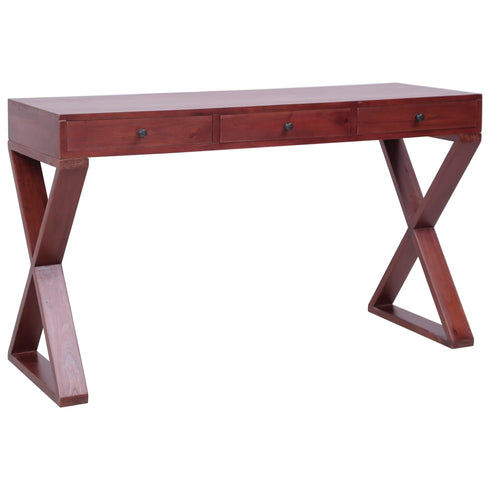 Swen Studio - Computer Desk Brown 132x47x77 cm Solid Mahogany Wood