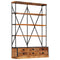 Rustika Rowe - 4Tier Bookcase with 6 Drawers 122x36x181 cm Solid Mango Wood