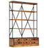 Rustika Rowe - 4Tier Bookcase with 6 Drawers 122x36x181 cm Solid Mango Wood