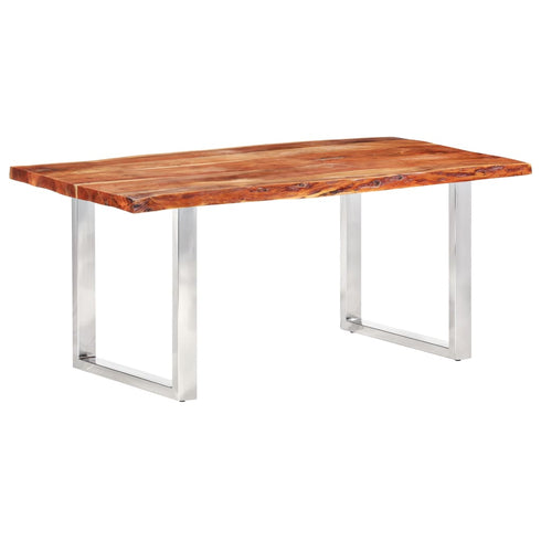 Rustika Rowe - Dining Table with Live Edges Solid Acacia Wood 200 cm 6 cm