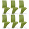 Swen Studio - Dining Chairs with Zigzag Shape 6 pcs Green Faux Leather