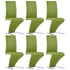Swen Studio - Dining Chairs with Zigzag Shape 6 pcs Green Faux Leather