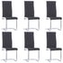 Swen Studio - Cantilever Dining Chairs 6 pcs Black Fabric