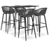 Swen Studio - 5 Piece Bar Set Black and Grey