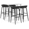 Swen Studio - 5 Piece Bar Set White and Black