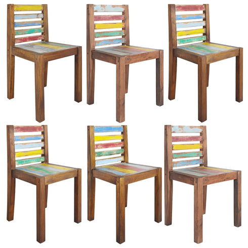 Rustika Rowe - Dining Chairs 6 pcs Solid Reclaimed Wood (326179+326180)