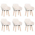 Swen Studio - Dining Chairs 6 pcs Cream Fabric (UK/IE/FI/NO only) (3x331493)