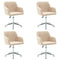 Swen Studio - Swivel Dining Chairs 4 pcs Cream Fabric (UK/IE/FI/NO only) (4x331500)