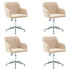 Swen Studio - Swivel Dining Chairs 4 pcs Cream Fabric (UK/IE/FI/NO only) (4x331500)