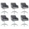 Swen Studio - Swivel Dining Chairs 6 pcs Light Grey Fabric (UK/IE/FI/NO only) (6x331498)