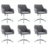 Swen Studio - Swivel Dining Chairs 6 pcs Light Grey Fabric (UK/IE/FI/NO only) (6x331498)