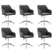 Swen Studio - Swivel Dining Chairs 6 pcs Dark Grey Fabric (UK/IE/FI/NO only) (6x331499)
