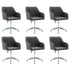 Swen Studio - Swivel Dining Chairs 6 pcs Dark Grey Fabric (UK/IE/FI/NO only) (6x331499)