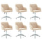 Swen Studio - Swivel Dining Chairs 6 pcs Cream Fabric (UK/IE/FI/NO only) (6x331500)
