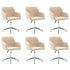 Swen Studio - Swivel Dining Chairs 6 pcs Cream Fabric (UK/IE/FI/NO only) (6x331500)