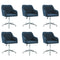 Swen Studio - Swivel Dining Chairs 6 pcs Blue Fabric (UK/IE/FI/NO only) (6x331502)