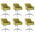 Swen Studio - Swivel Dining Chairs 6 pcs Green Fabric (UK/IE/FI/NO only) (6x331503)