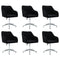 Swen Studio - Swivel Dining Chairs 6 pcs Black Fabric (UK/IE/FI/NO only) (6x331504)